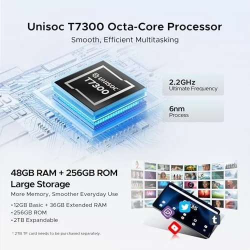 Detail shot of the P12 Pro 12 Inch Tablet, 2.4K 120Hz Android 16 Tablet features