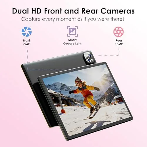 The Android 15 Tablet with Drop-proof Case,30GB(8+22GB) RAM+64GBROM/1 TB Expand,Split Screen,Face compared in context