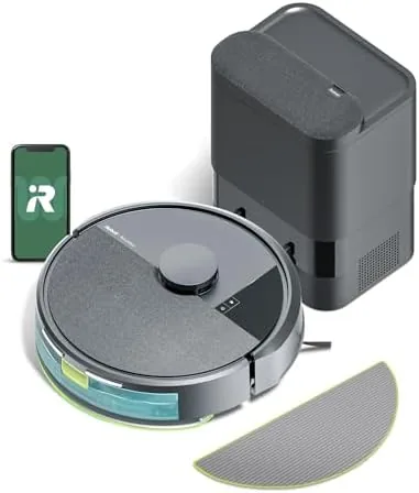 iRobot Roomba 105X Combo robot vacuum and mop on a hardwood living room floor