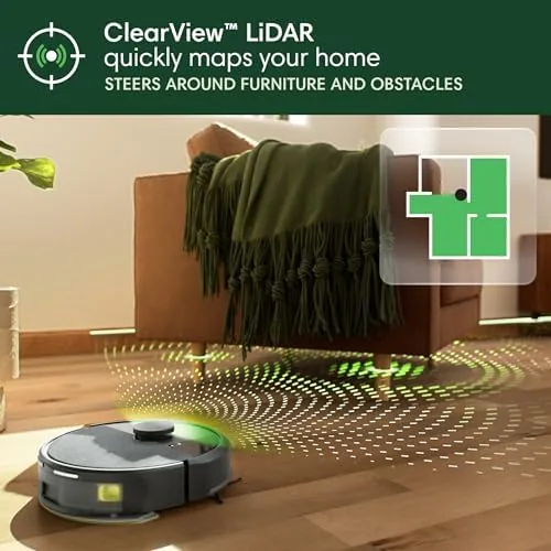 Busy family home with the Roomba 105X Combo cleaning under a dining table