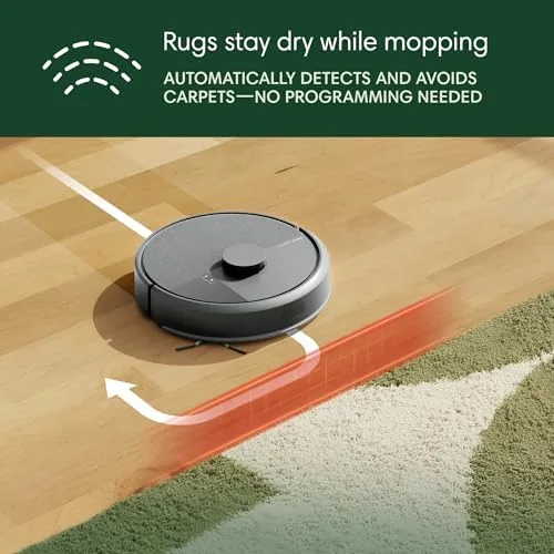 App map view showing the Roomba cleaning zones across the home