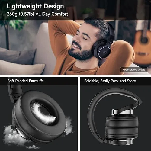 Another view of the Wired Headphones, Over Ear Headphones for Studio Monitor & Mixing