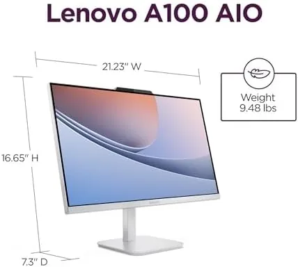 The Lenovo 24" FHD All-in-One Desktop Computer for Home & Office in real use