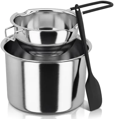 18/8 Stainless Steel Double Boiler Pot Set Review: 670ml and 1600ml Melting Pair