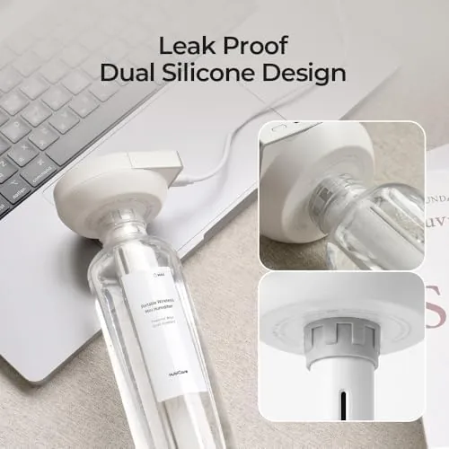 Another view of the HubiCare Mini Humidifier, Portable Wireless Table Humidifier, USB-C Rechargeable Personal
