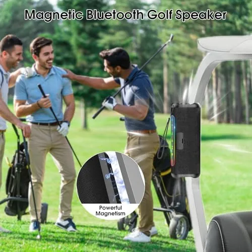 The Hupoaf Magnetic Bluetooth Speaker for Golf Cart, Portable Speakers Outdoor in real use