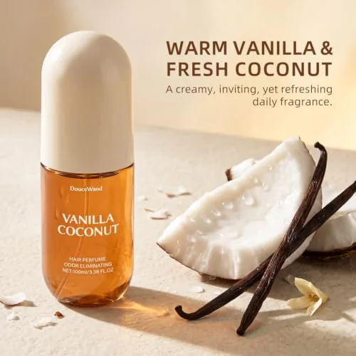 Close look at the Hair Perfume for Women ,  Vanilla Coconut Scent, Long Lasting build quality