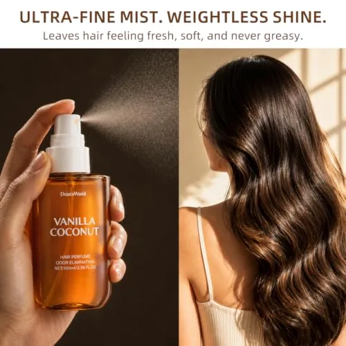 Another view of the Hair Perfume for Women ,  Vanilla Coconut Scent, Long Lasting