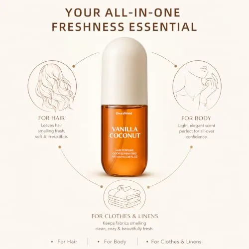 The Hair Perfume for Women ,  Vanilla Coconut Scent, Long Lasting compared in context