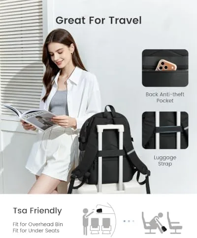 Another view of the LOVEVOOK Laptop Backpack for Men Women, College Travel Work Casual