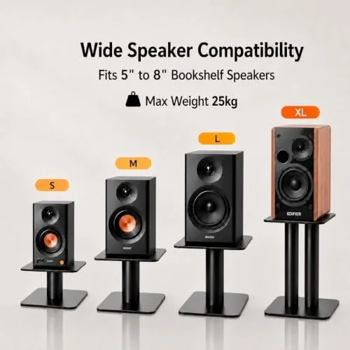 Another view of the Desktop Speaker Stands Pair for 5-8 Inch Studio Monitors &