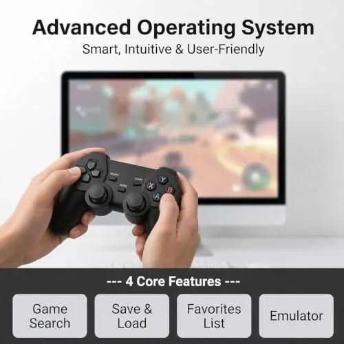 The retro stick compared beside a classic mini console and a handheld emulator