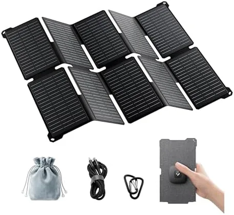 Overview of the 35W Portable Solar Panel Charger, 25.4% Efficiency, USB-C and USB-A