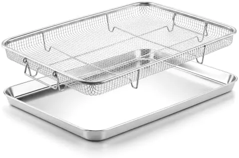 E-far Air Fryer Basket for Oven, Large Air Fryer Basket & Tray, 18'' x Review: Tested and Rated