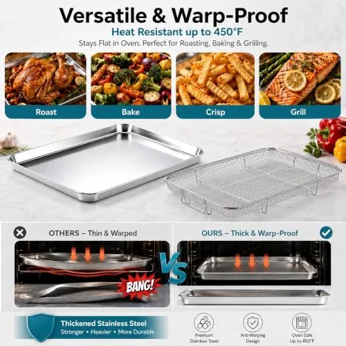 The E-far Air Fryer Basket for Oven, Large Air Fryer Basket in real use
