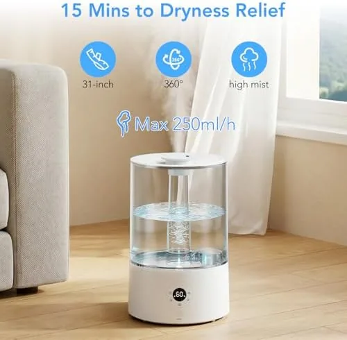 Close look at the Electactic 3.8L Top Fill Humidifier for Bedroom, Auto Constant Humidity build quality