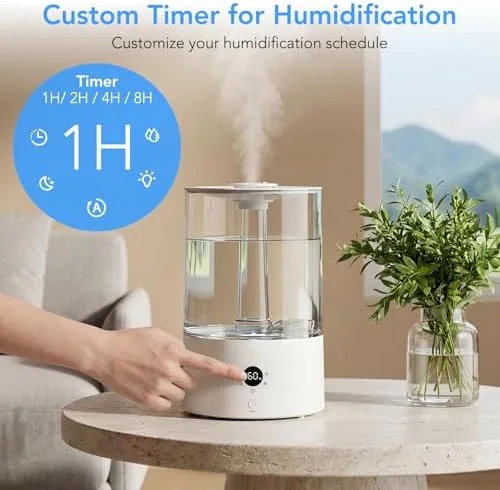 Another view of the Electactic 3.8L Top Fill Humidifier for Bedroom, Auto Constant Humidity
