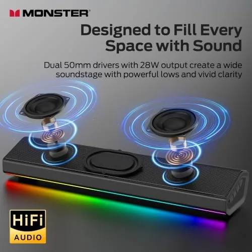 Close look at the Monster SD100 Computer Speakers for Desktop PC, 28W Stereo PC build quality