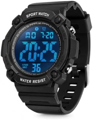 Overview of the Black Digital Sports Watches for Men, Waterproof, Minimalist Large Face