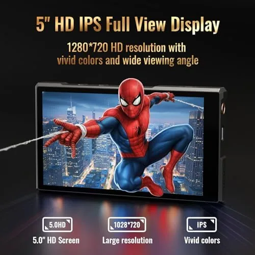 The MP3 Player with Bluetooth and WiFi, 5" HD Touchscreen | compared in context