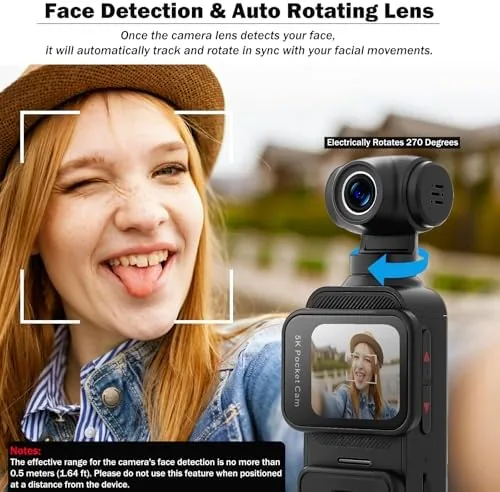 The 5K Pocket Vlogging Camera with Face Tracking, 64GB Card | in real use