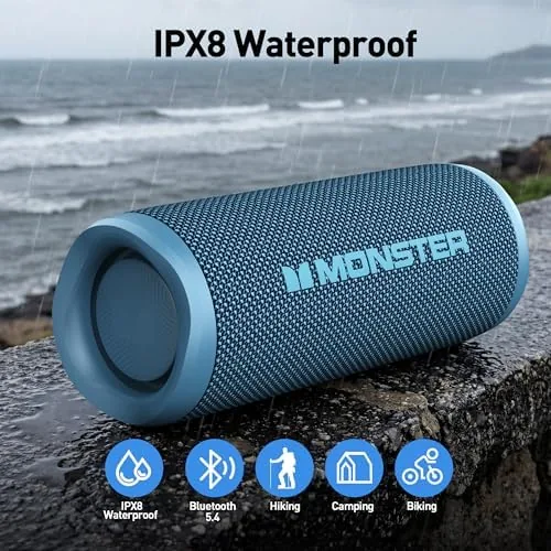 The Monster S620 Bluetooth Speaker, Wireless Portable Outdoor Bluetooth Speakers, 60W in real use