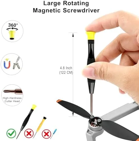 A single propeller inspected up close showing blade shape and mounting