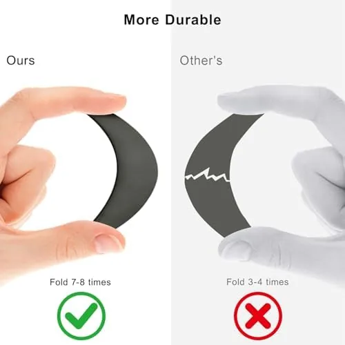 The replacement props compared against a stock DJI propeller