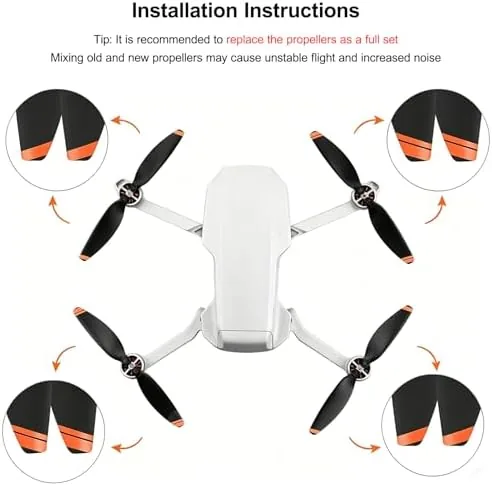 The spare propellers packed into a drone carrying case