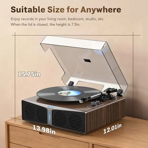 Testing the RetroAudio Vinyl Record Player with Built-in Speakers, Bluetooth 5.4 Input over two weeks