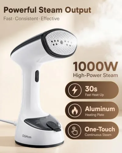Close look at the Handheld Clothes Steamer, 1000W Foldable Garment Steamer for Travel | build quality