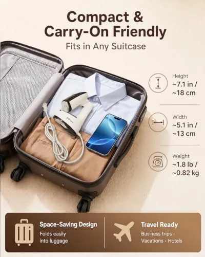 The Handheld Clothes Steamer, 1000W Foldable Garment Steamer for Travel | in real use
