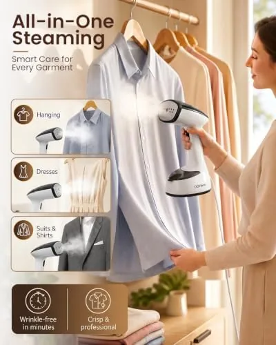 Testing the Handheld Clothes Steamer, 1000W Foldable Garment Steamer for Travel | over two weeks