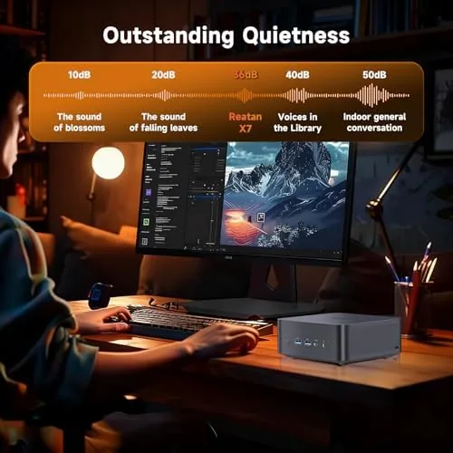 A modern game running at 1080p on the mini PC