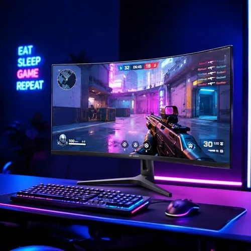 Testing the CRUA 34" WQHD 165Hz Ultrawide Curved Gaming Monitor, 1500R, FreeSync over two weeks