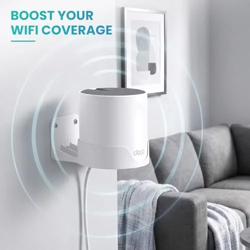 The Sootozy Wall Mount Holder for Tp-Link Deco x55 AX3000 WiFi in real use