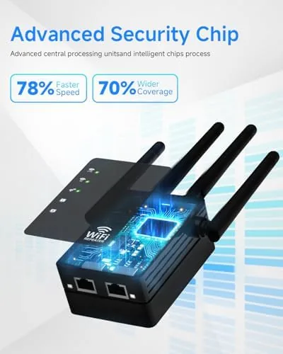 Another view of the WiFi Extender Signal Booster for Home, WiFi Extender, Long Range