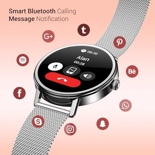 Close look at the Blackview Smart Watches for Women Android/iPhone,Answer/Make Calls | 1.26''HD Fitness build quality