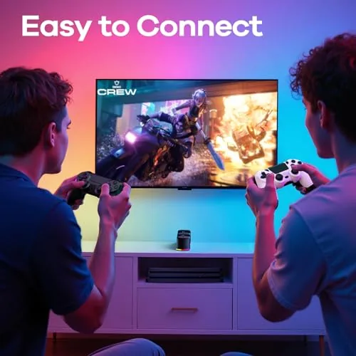 Both controllers in use during a two player game session