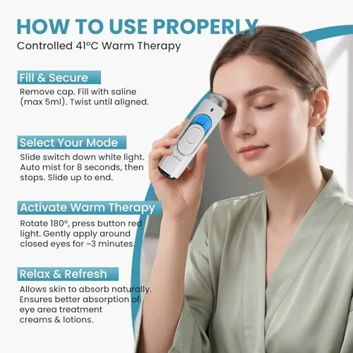 Testing the Heated Eye Spa Mister, Dual Mode Nano Mist & 41°C over two weeks