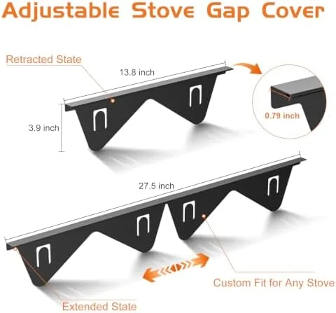 A hand extending the retractable gap cover to show the sliding mechanism
