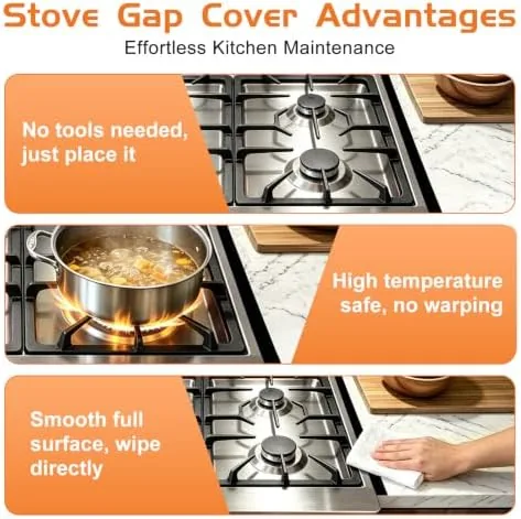 The stainless steel gap cover next to a silicone cover for comparison