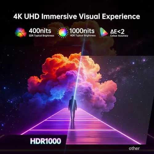 The KTC 27 Inch 4K QD-Mini LED White Gaming Monitor Dual in real use