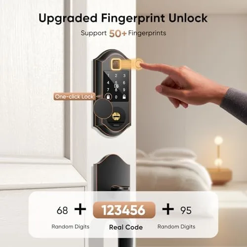 The Fingerprint Smart Front Door Lock Set, Keyless Entry Door Lock in real use