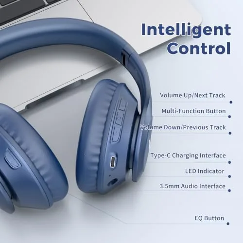 The Uliptz Bluetooth Headphones Over Ear, Wireless HiFi Stereo Foldable Headset compared in context