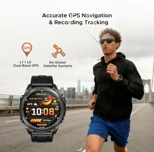The Anywise W1 GPS Smart Watches for Men, 6 Satellite Positioning in real use