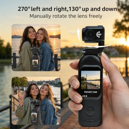 Close look at the JETO 1080P Vlogging Camera with Rotating Lens, WiFi App Control build quality
