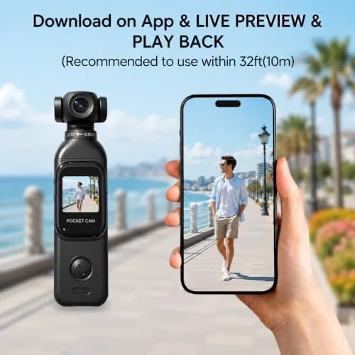 The JETO 1080P Vlogging Camera with Rotating Lens, WiFi App Control in real use