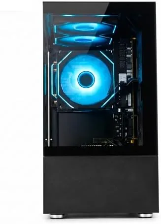 Comparison shot of the LXZ tower with a cheaper quad core prebuilt and a GPU equipped tower