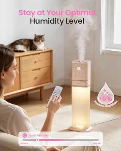 Testing the Humidifiers for Bedroom 2.1Gal/8L, Smart Humidifier for Large Room, Cool over two weeks